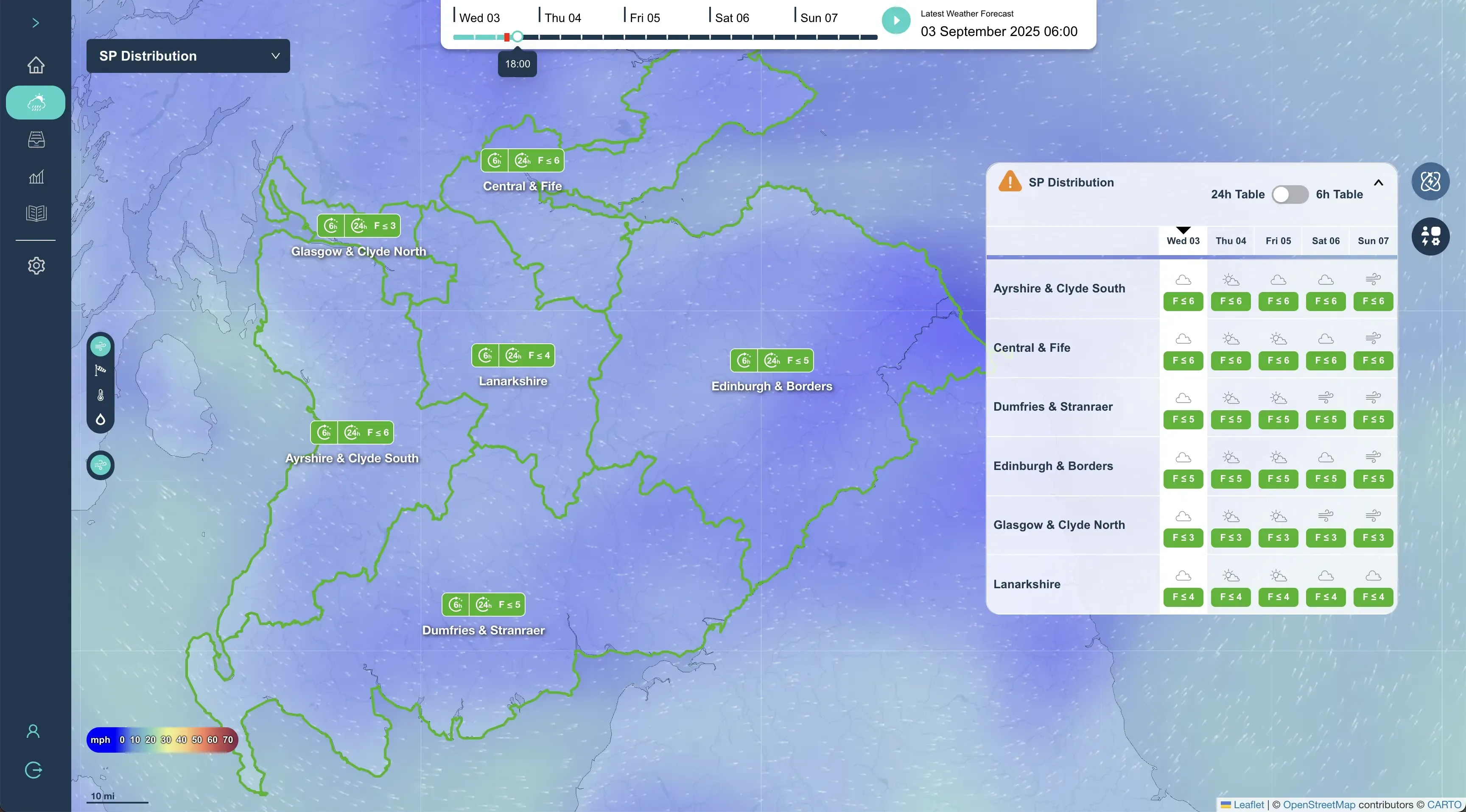 Capture d'écran du projet Weather Forecast