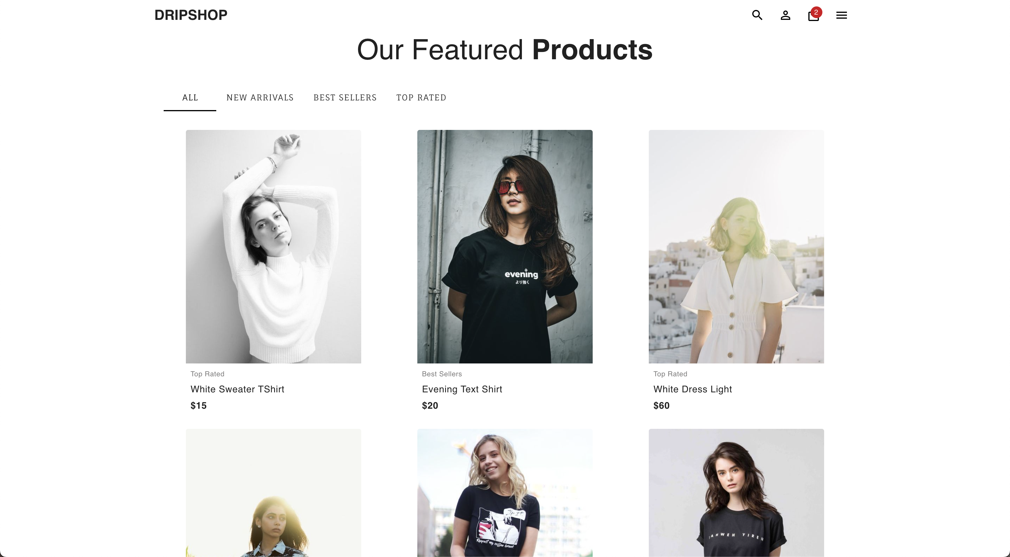 Capture du projet E-commerce