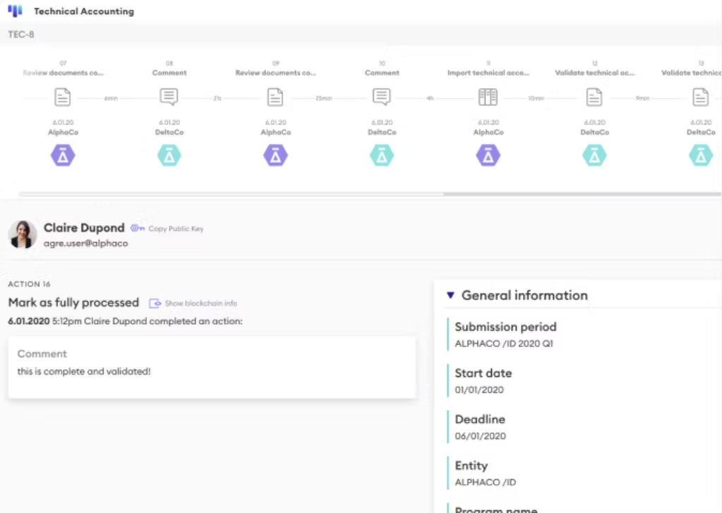 Capture du projet Stratumn